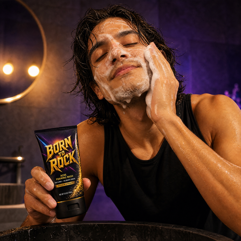 Born to Rock acne wash — b02 Starts Working in Seconds, Not Weeks