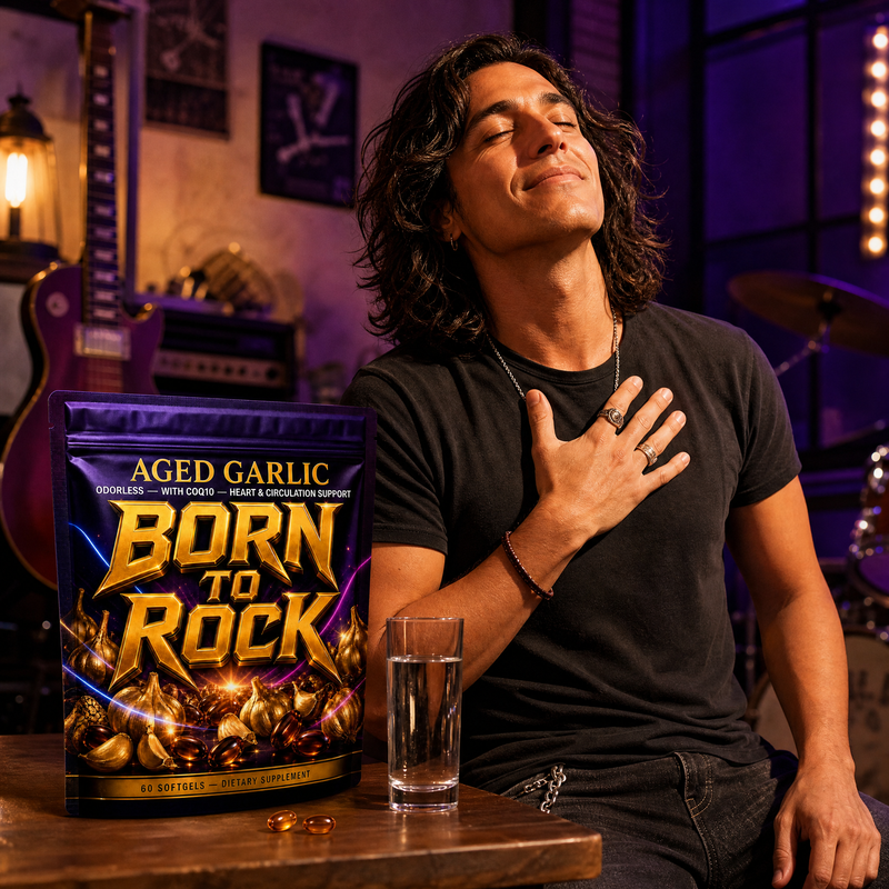 Born to Rock aged garlic — b01 two softgels heart support