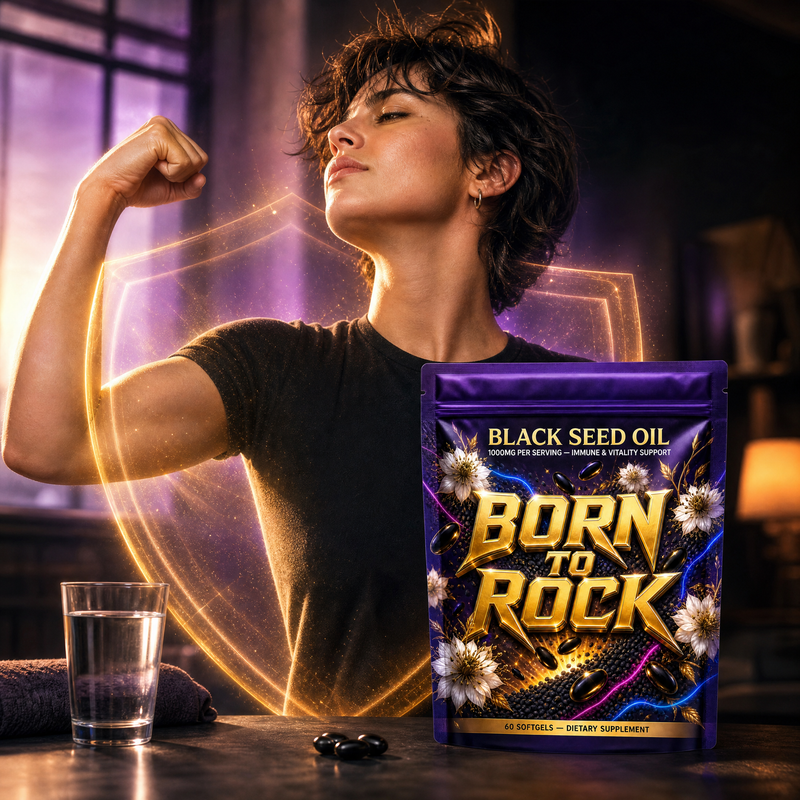 Born to Rock black seed oil — b04 immune defenses