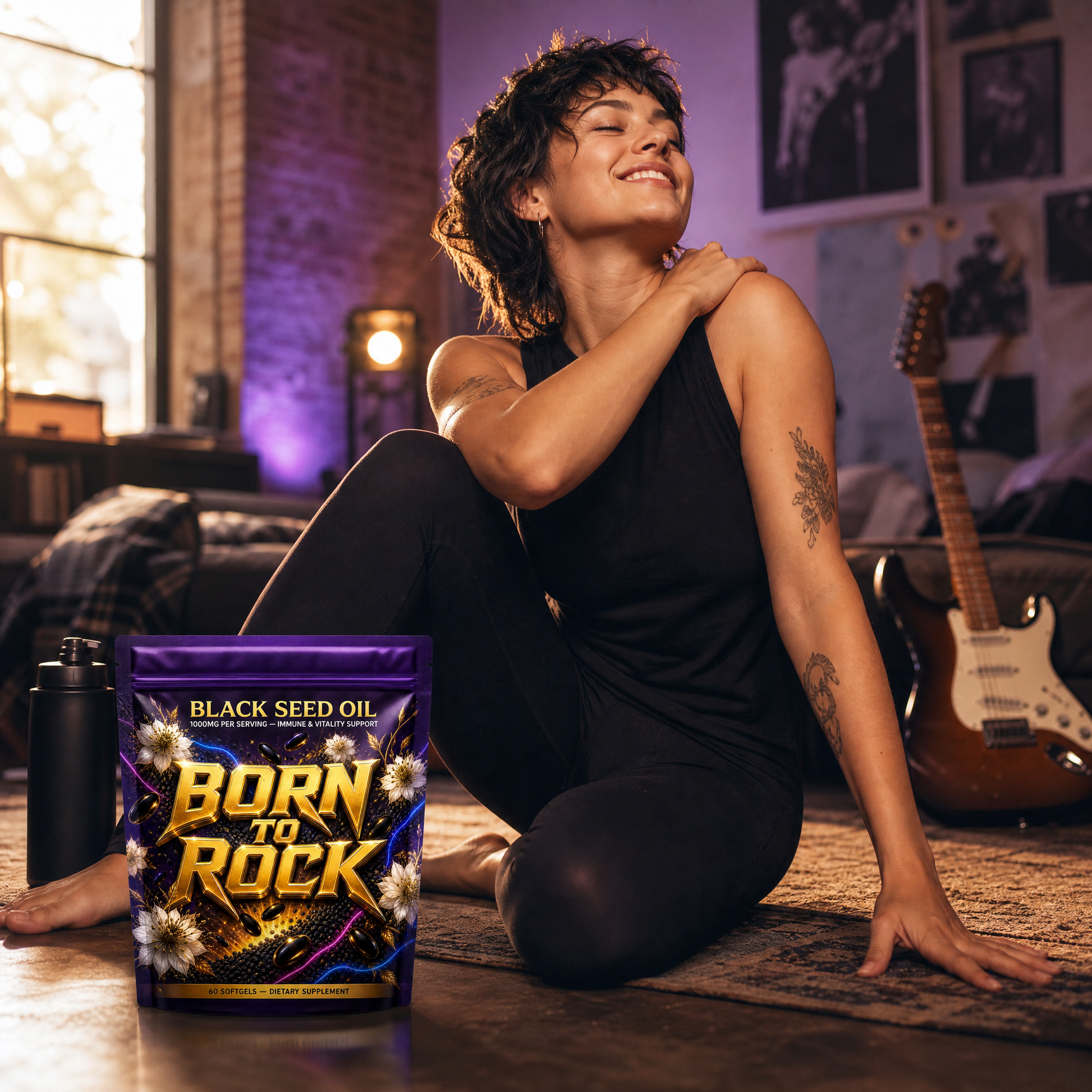 Born to Rock black seed oil — b09 feel alive body got your back