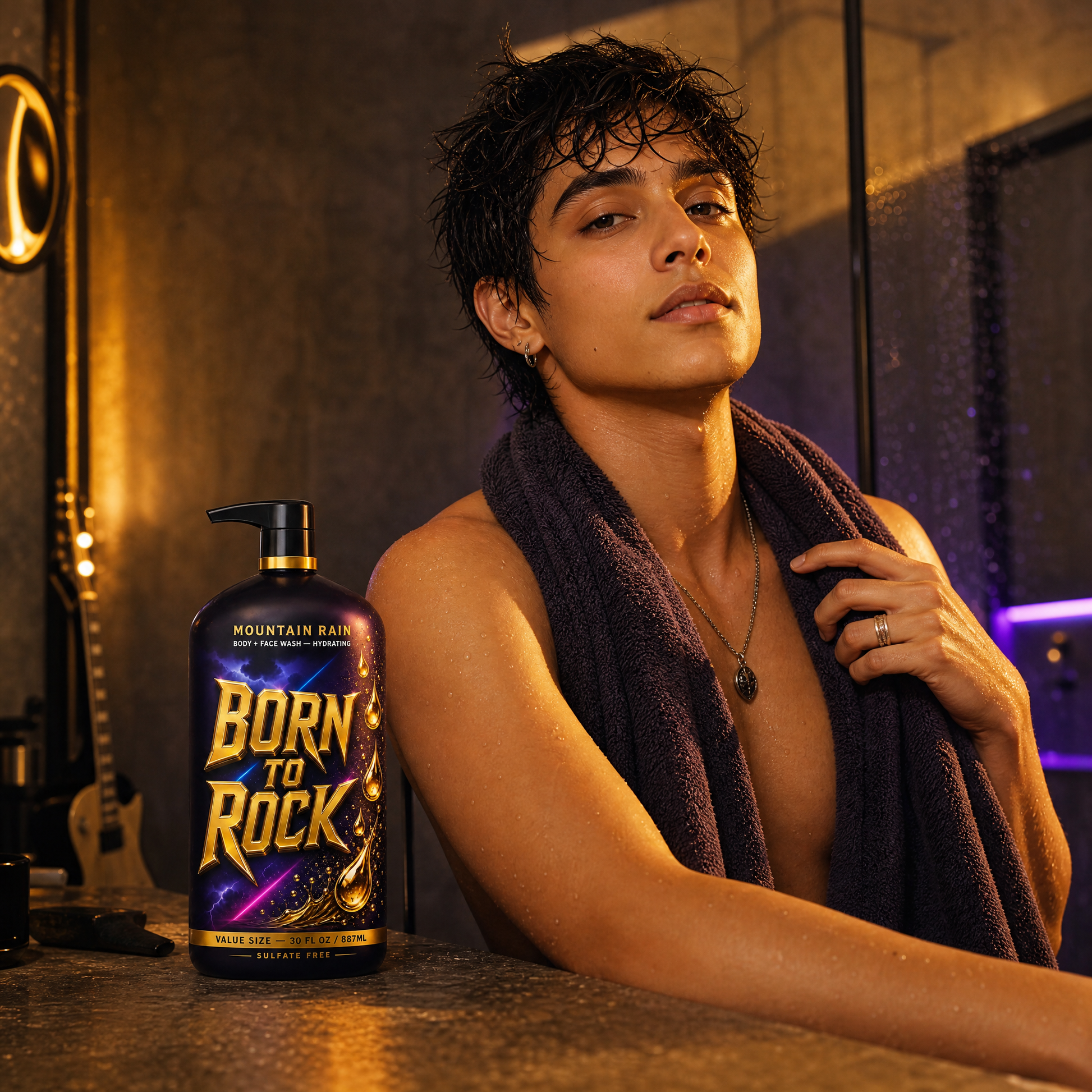 Born to Rock body face wash — b01 Feel the Difference After Just One Shower