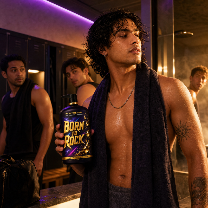 Born to Rock body face wash — b05 A Clean, Crisp Scent That Turns Heads Quietly