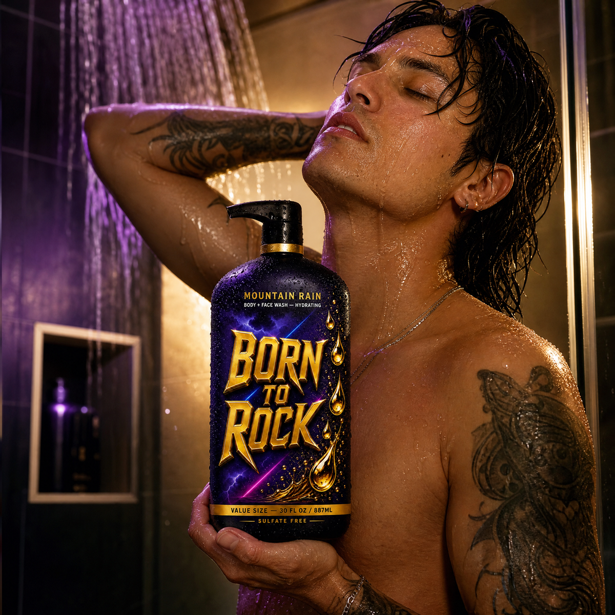 Born to Rock body face wash — b07 The Shower That Resets the Whole Day