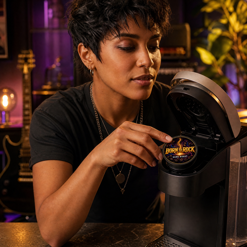 Born to Rock coffee pods — b06 drops into your machine