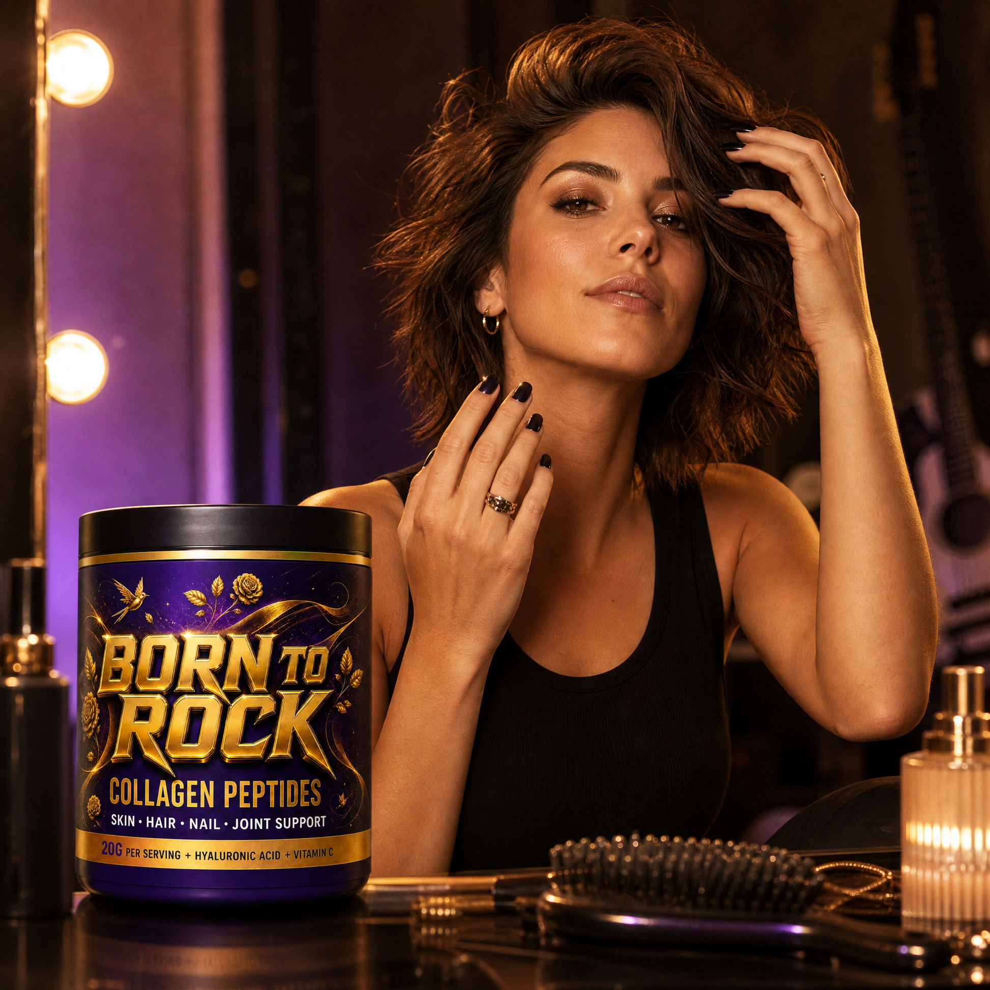 Born to Rock collagen — b07 Supports Stronger-Feeling Hair and Nails