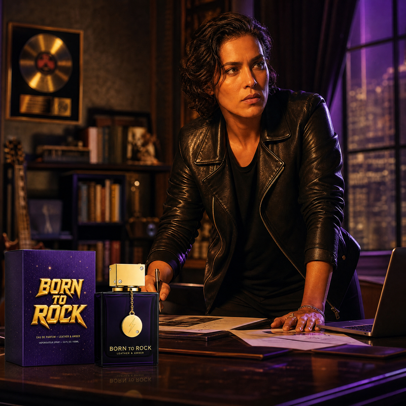 Born to Rock cologne — b03 A Leather Heart That Means Business