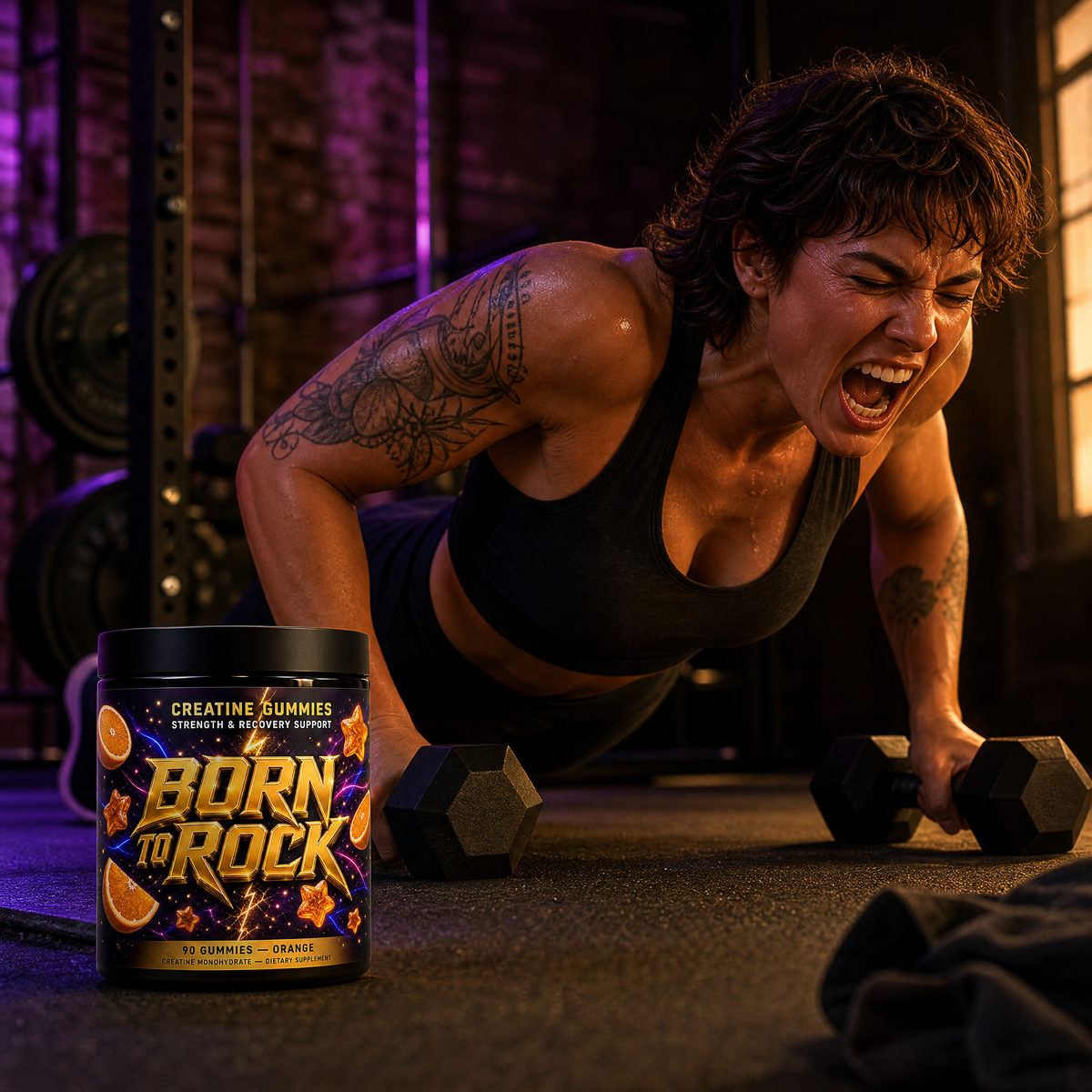 Born to Rock creatine gummies — b02 Workouts Feel Intense Again