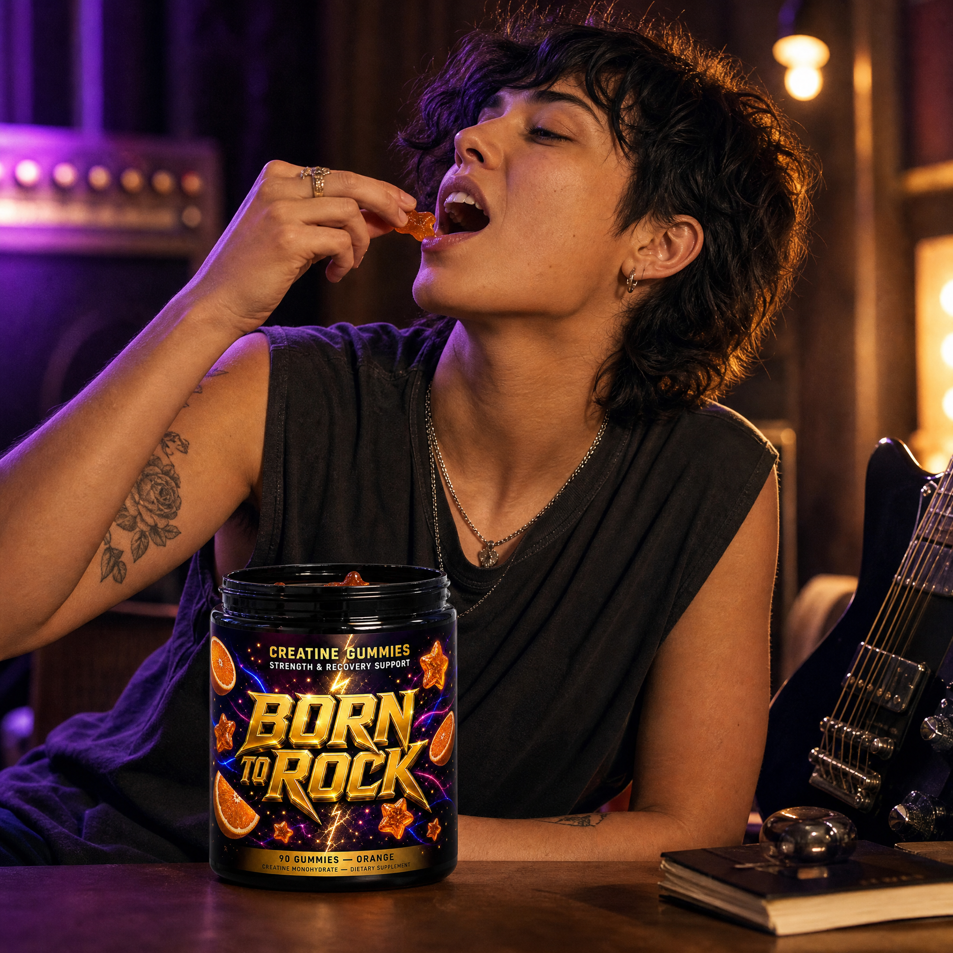 Born to Rock creatine gummies — b04 No Scoop, No Shaker, No Chalky Mess