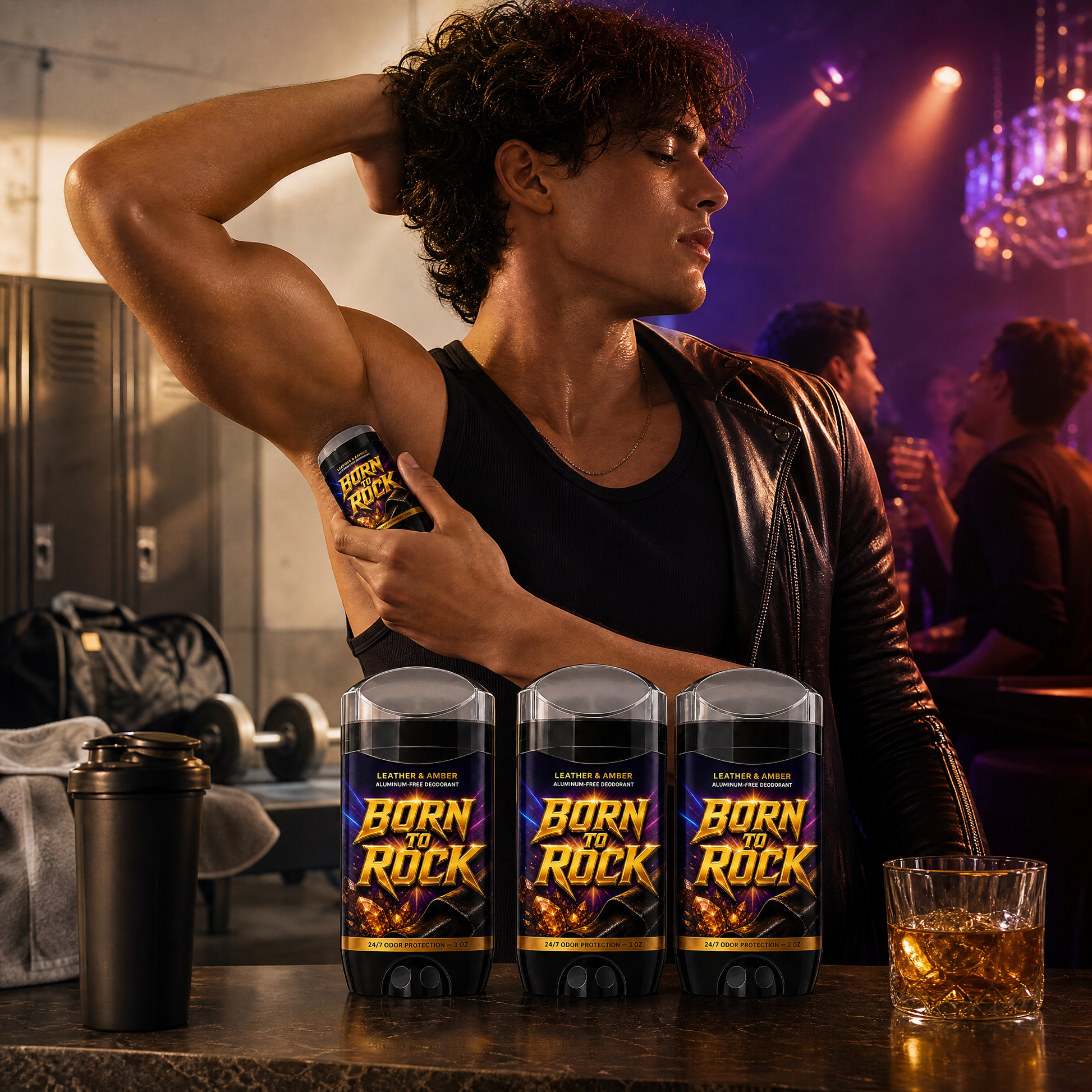Born to Rock deodorant — b07 From Morning Gym to Last Call — One Swipe Holds