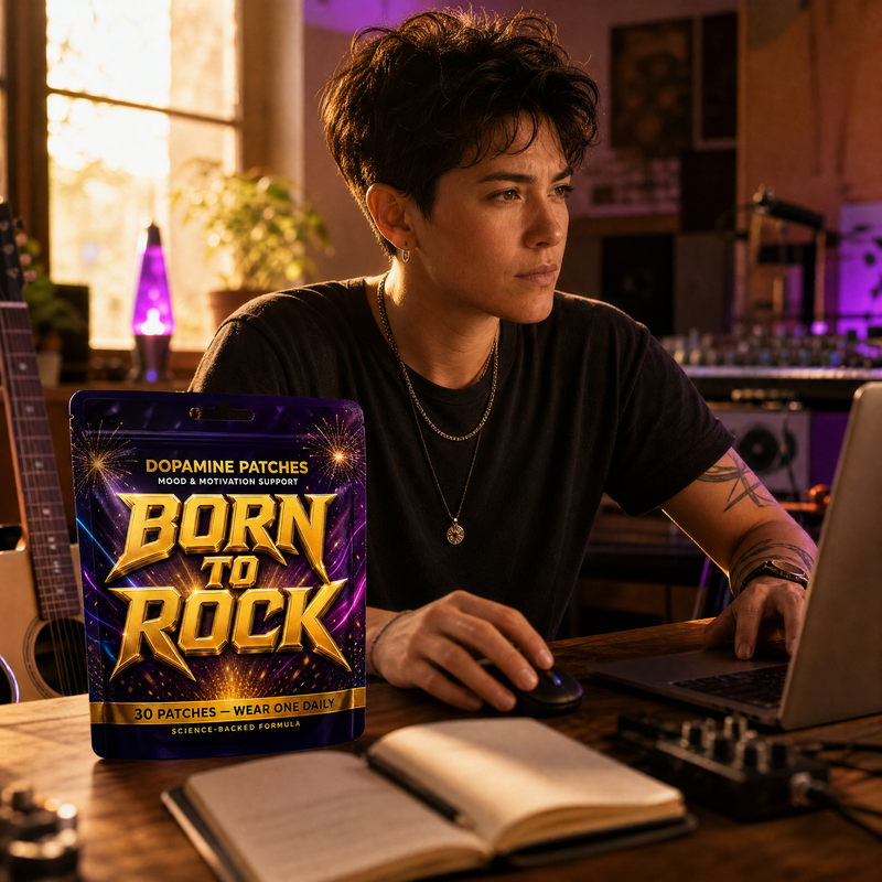 Born to Rock dopamine patches — b05 Supports Energy and Focus Through the Whole Day