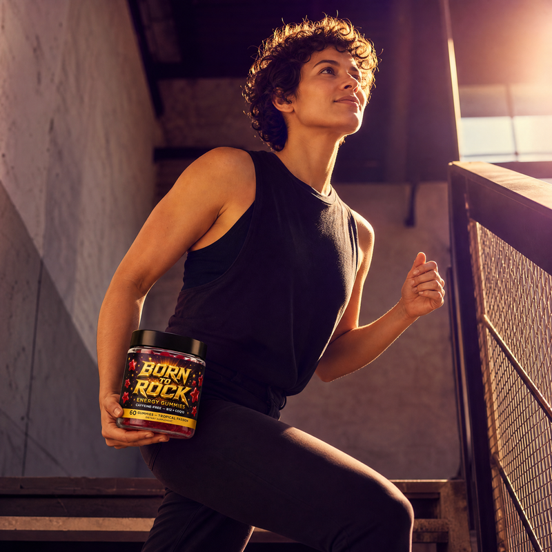 Born to Rock energy gummies — b02 B12 to Support Energy at the Cellular Level