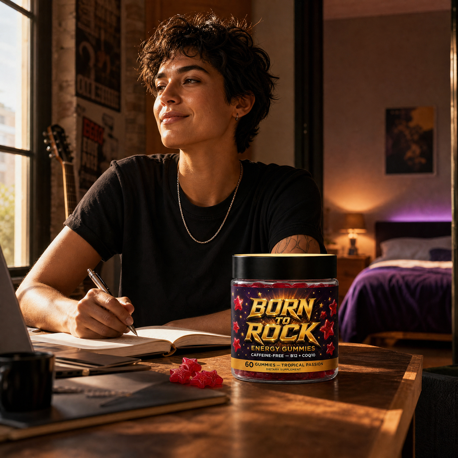 Born to Rock energy gummies — b09 Daytime Support That Won't Wreck Your Night
