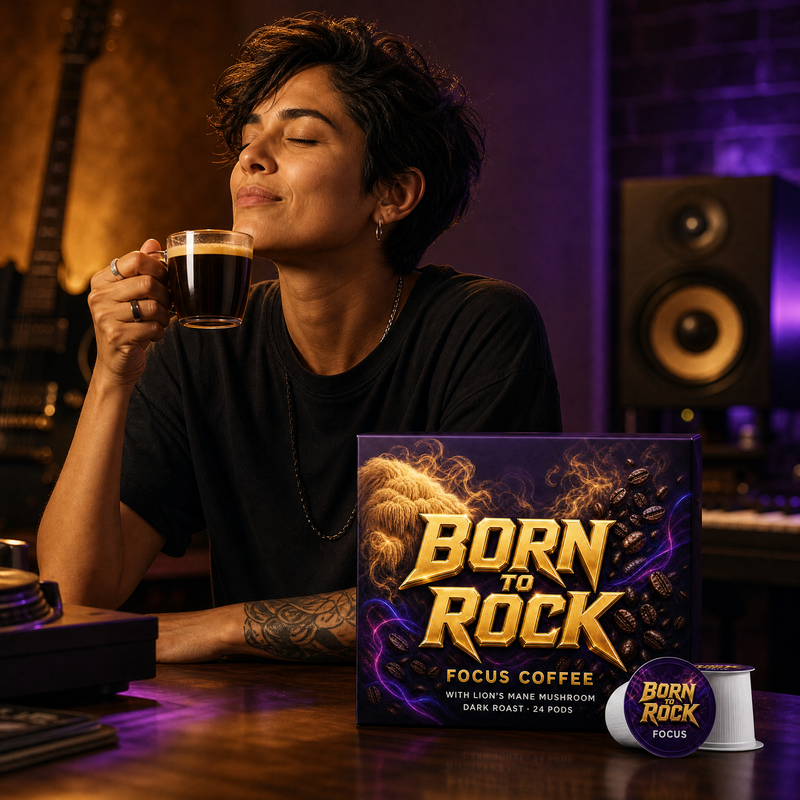 Born to Rock focus coffee pods — b02 Tastes Like Real Dark Roast, Not Mushrooms