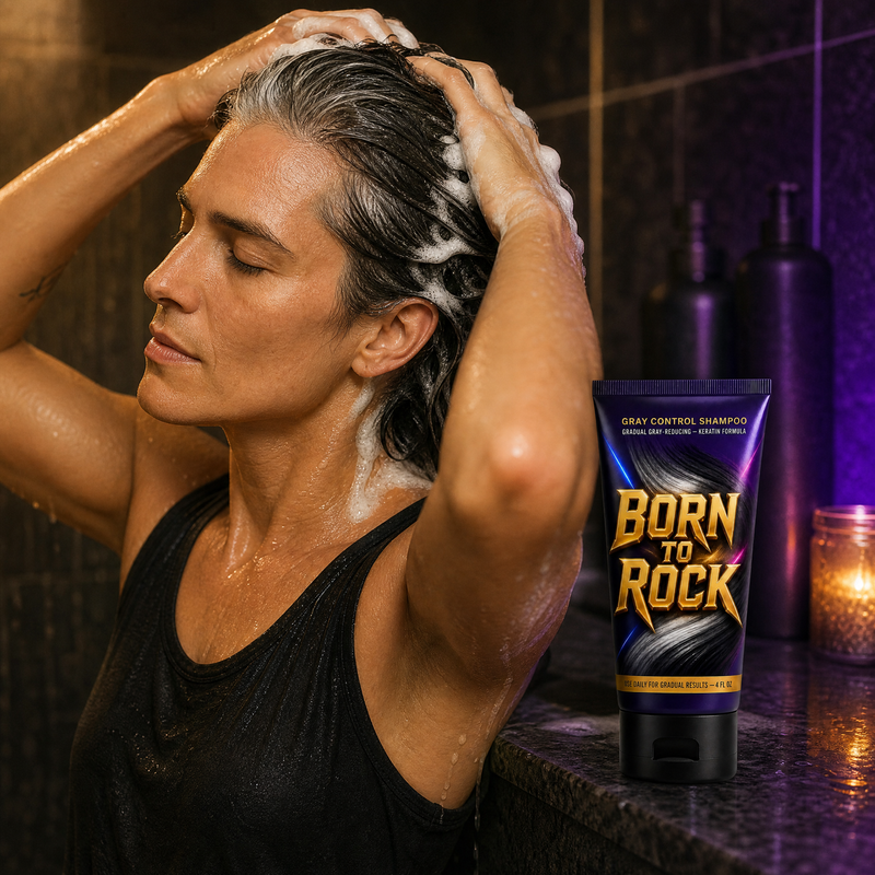 Born to Rock gray shampoo — b01 Dials Back the Gray a Little With Every Wash