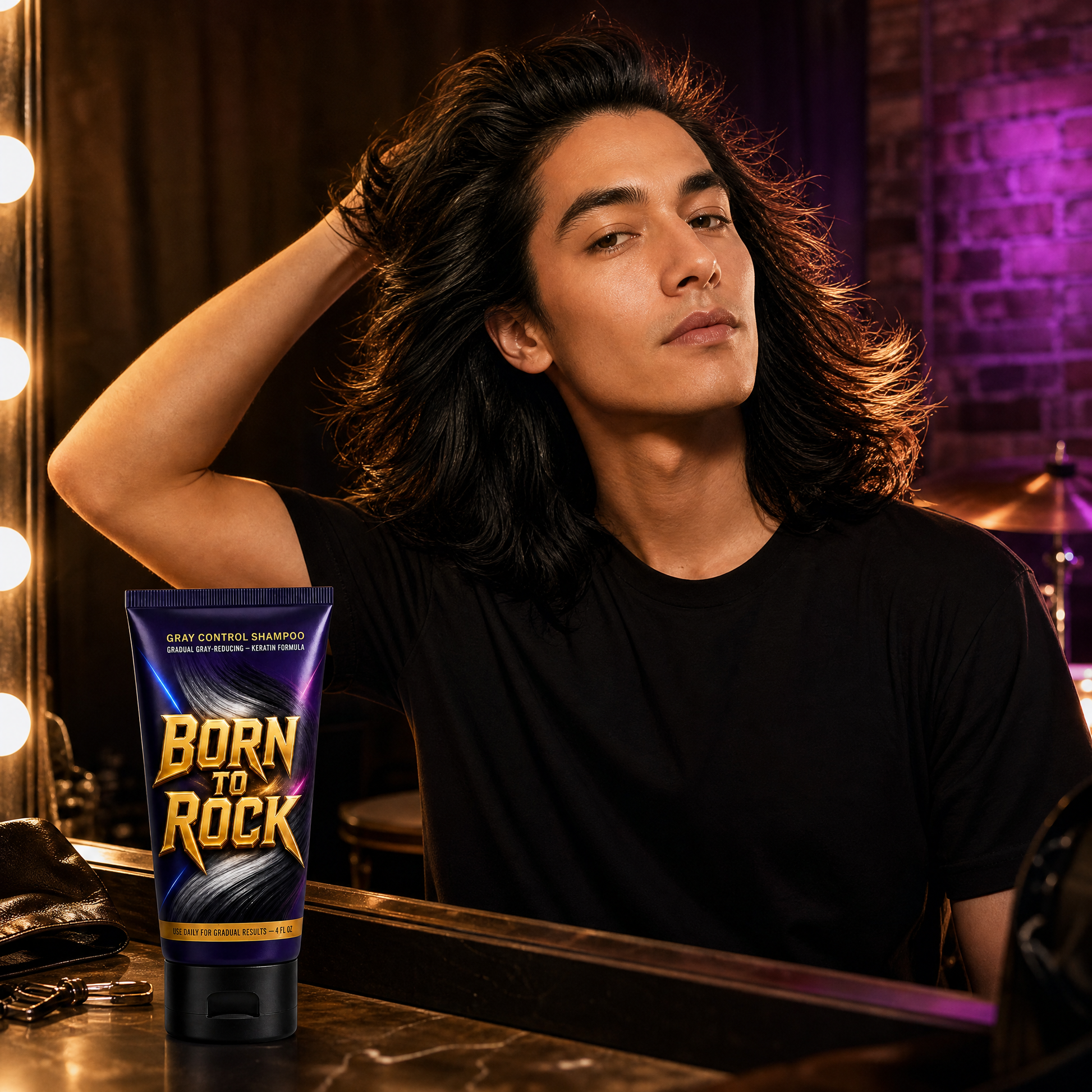 Born to Rock gray shampoo — b05 Up to 2X Thicker-Looking Hair