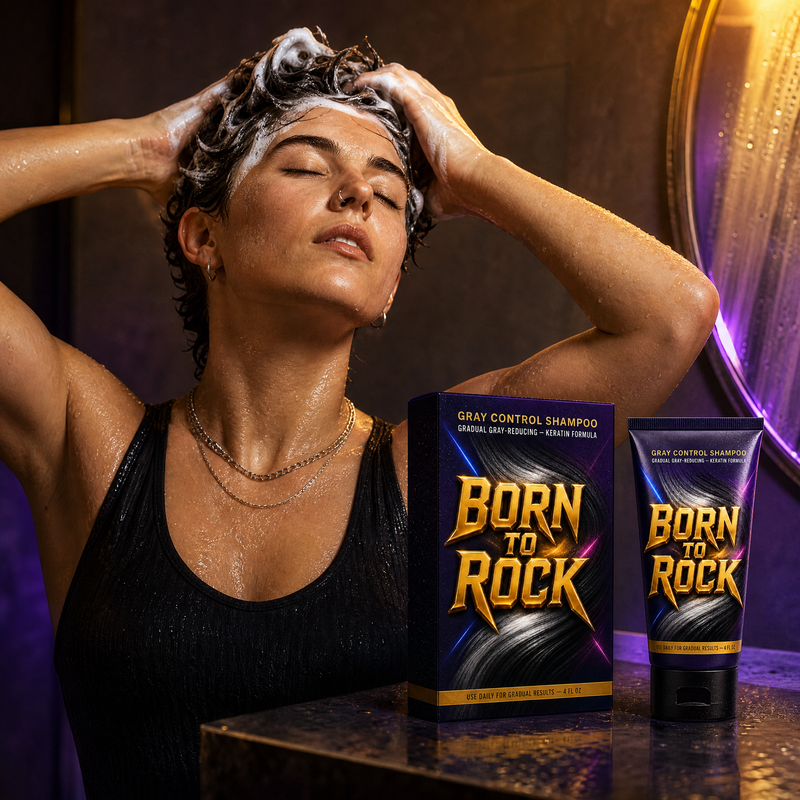 Born to Rock gray shampoo — b06 Just Shampoo Like You Already Do