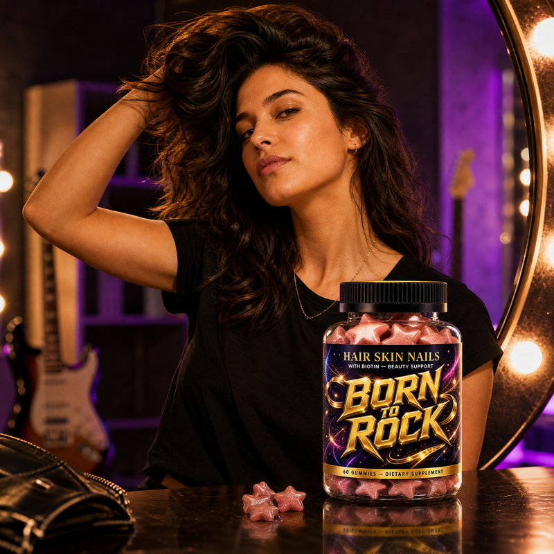 Born to Rock hair skin nails — b02 Supports Stronger-Feeling, Fuller-Looking Hair