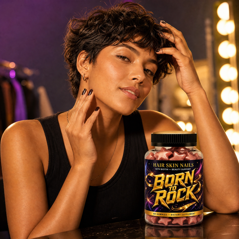 Born to Rock hair skin nails — b05 Biotin Plus 6 Beauty Vitamins in One Gummy