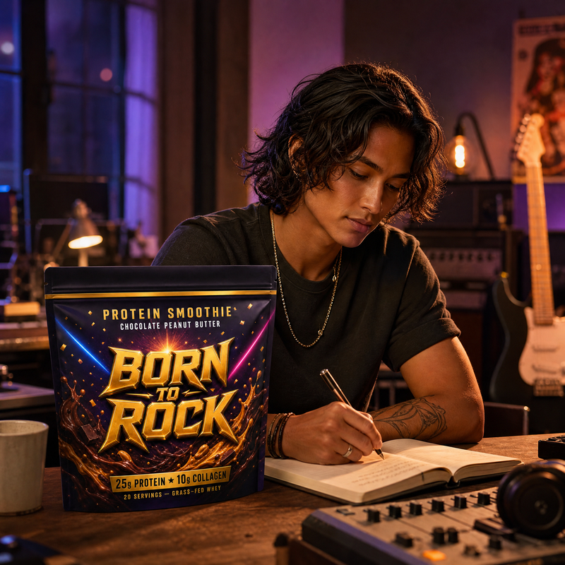 Born to Rock protein smoothie — b06 Reishi and Cordyceps to Support Steady Focus