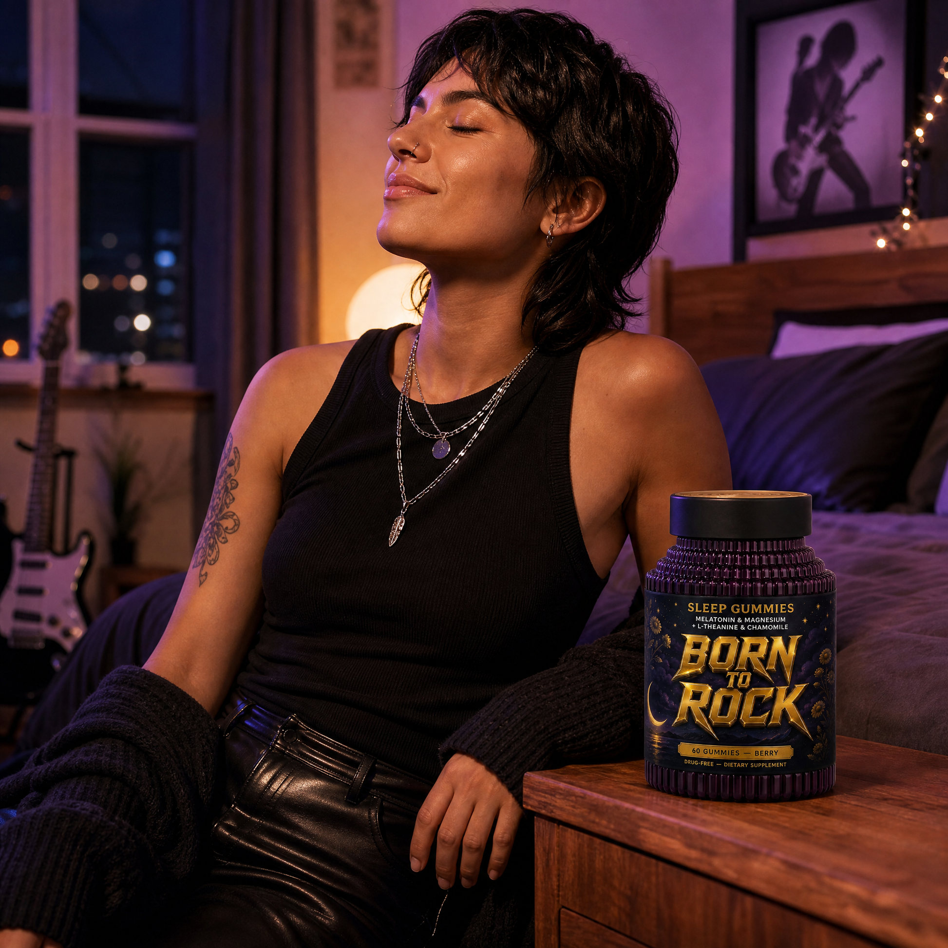 Born to Rock sleep gummies — b03 L-Theanine Calm That Quiets the Racing Brain