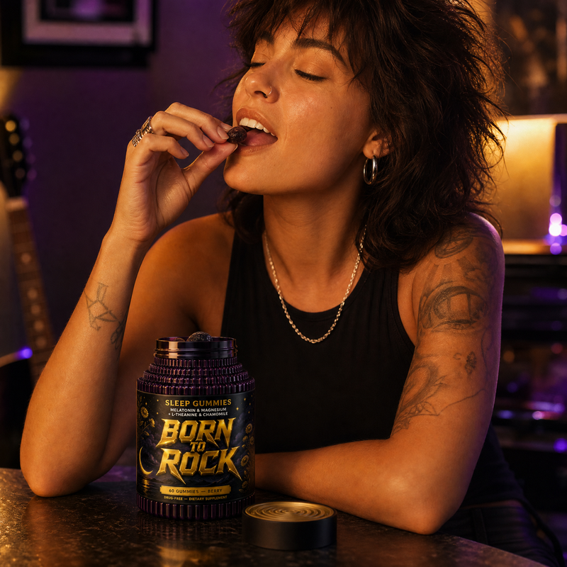 Born to Rock sleep gummies — b06 100% Drug-Free, Pectin-Based, Actually Tasty