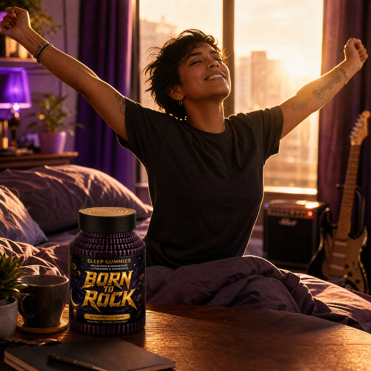 Born to Rock sleep gummies — b09 Wake Up Feeling Alive, Not Just Awake