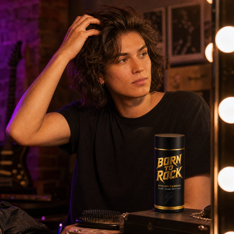 Born to Rock styling powder — b06 No Grease, No Crunch, No Helmet Hair