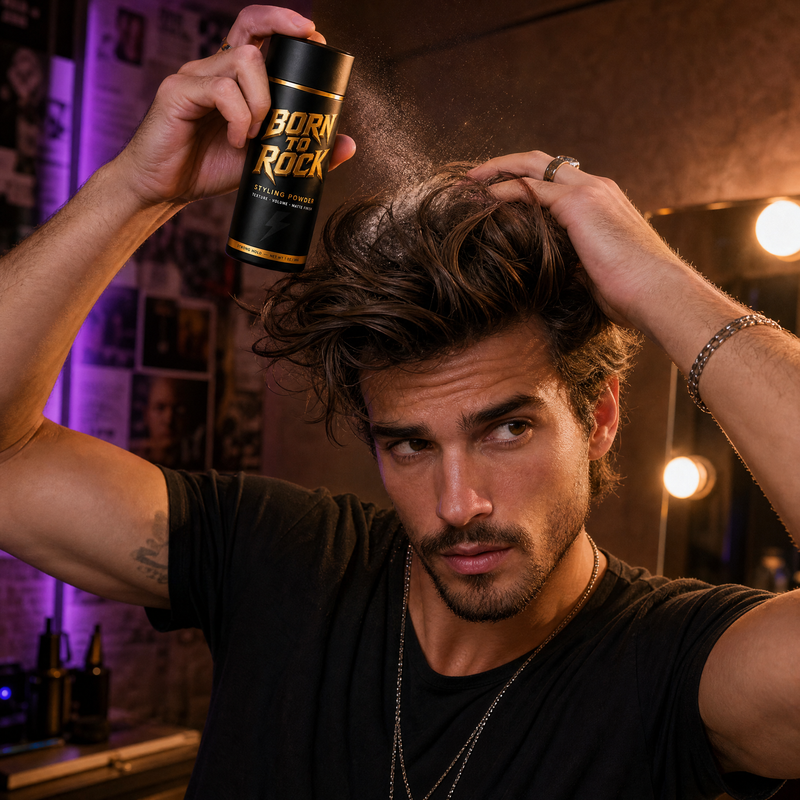 Born to Rock styling powder — b08 Built for Messy Volume and Effortless Quiffs