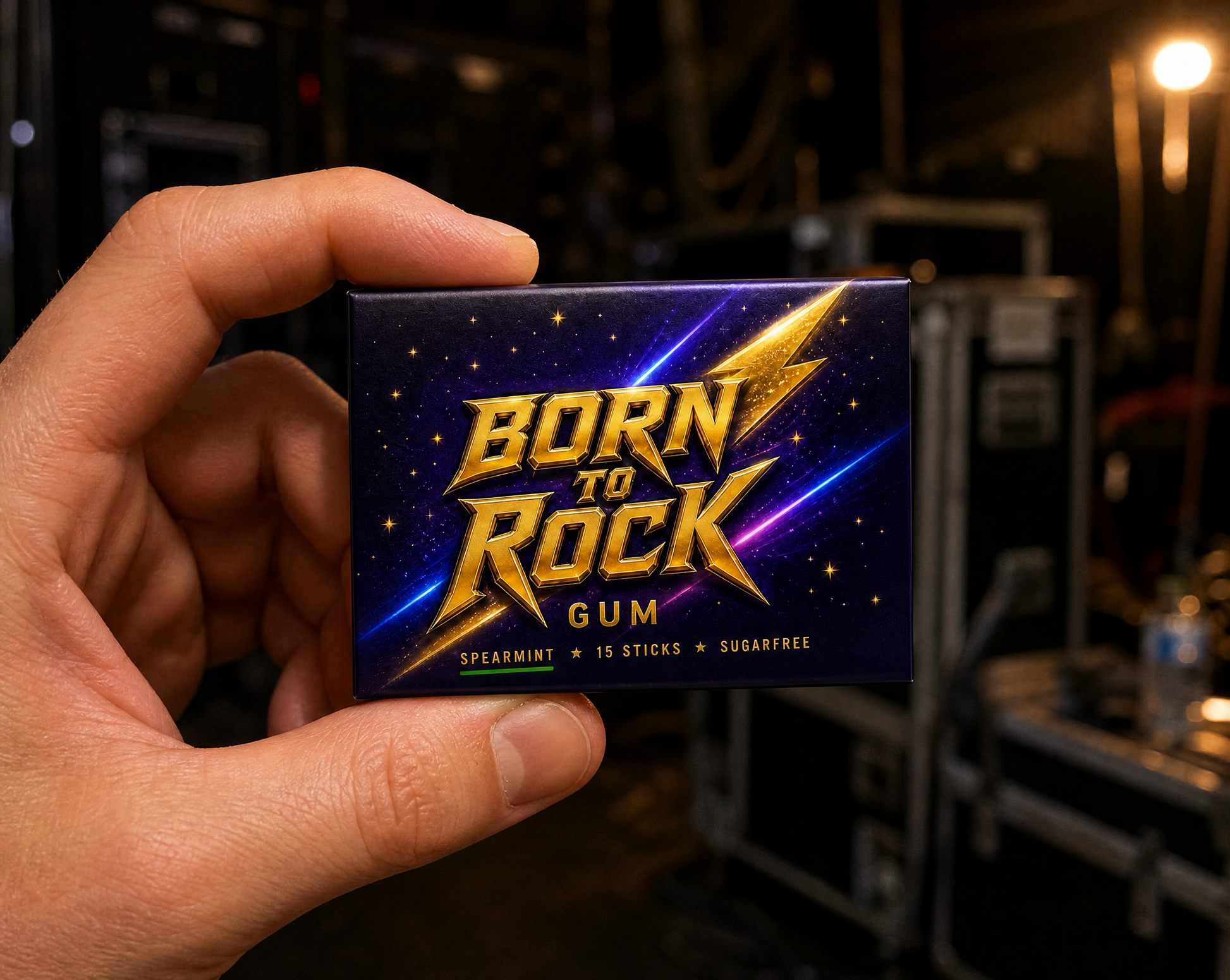 Gum sticks in hand