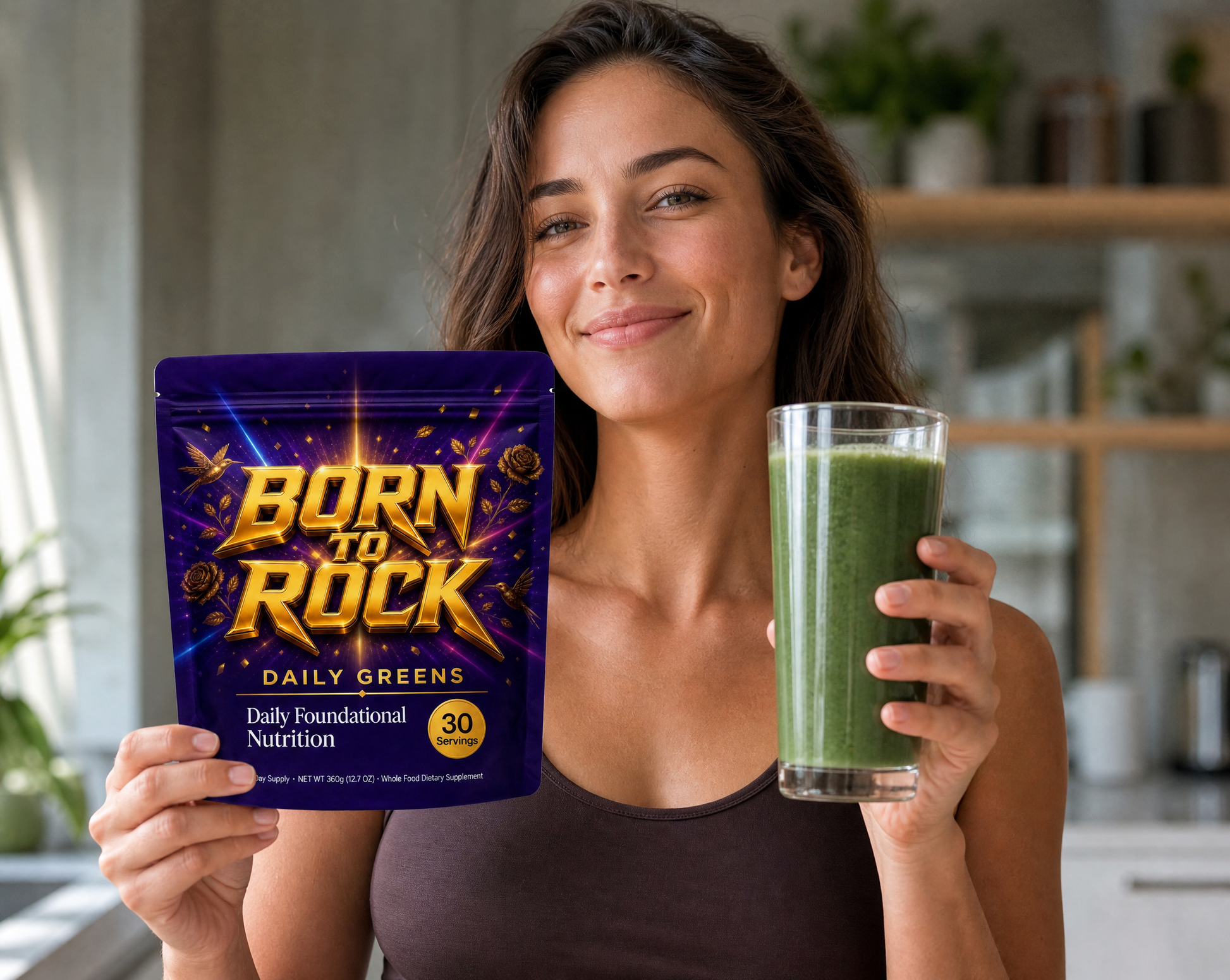 Daily Greens in hand