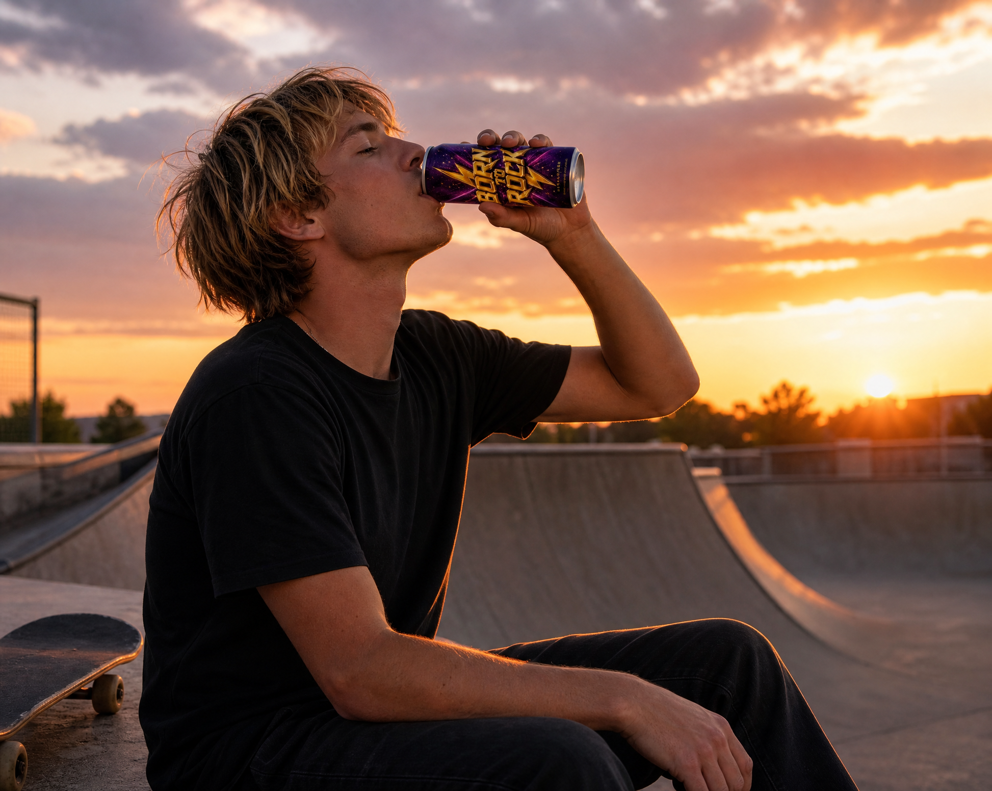 Energy Sugarfree skate park dusk