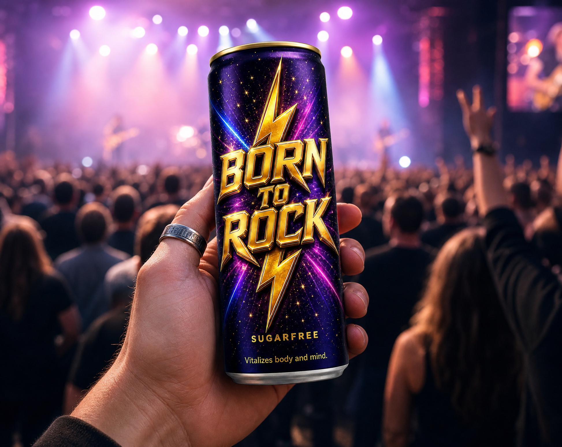 Energy Sugarfree in hand
