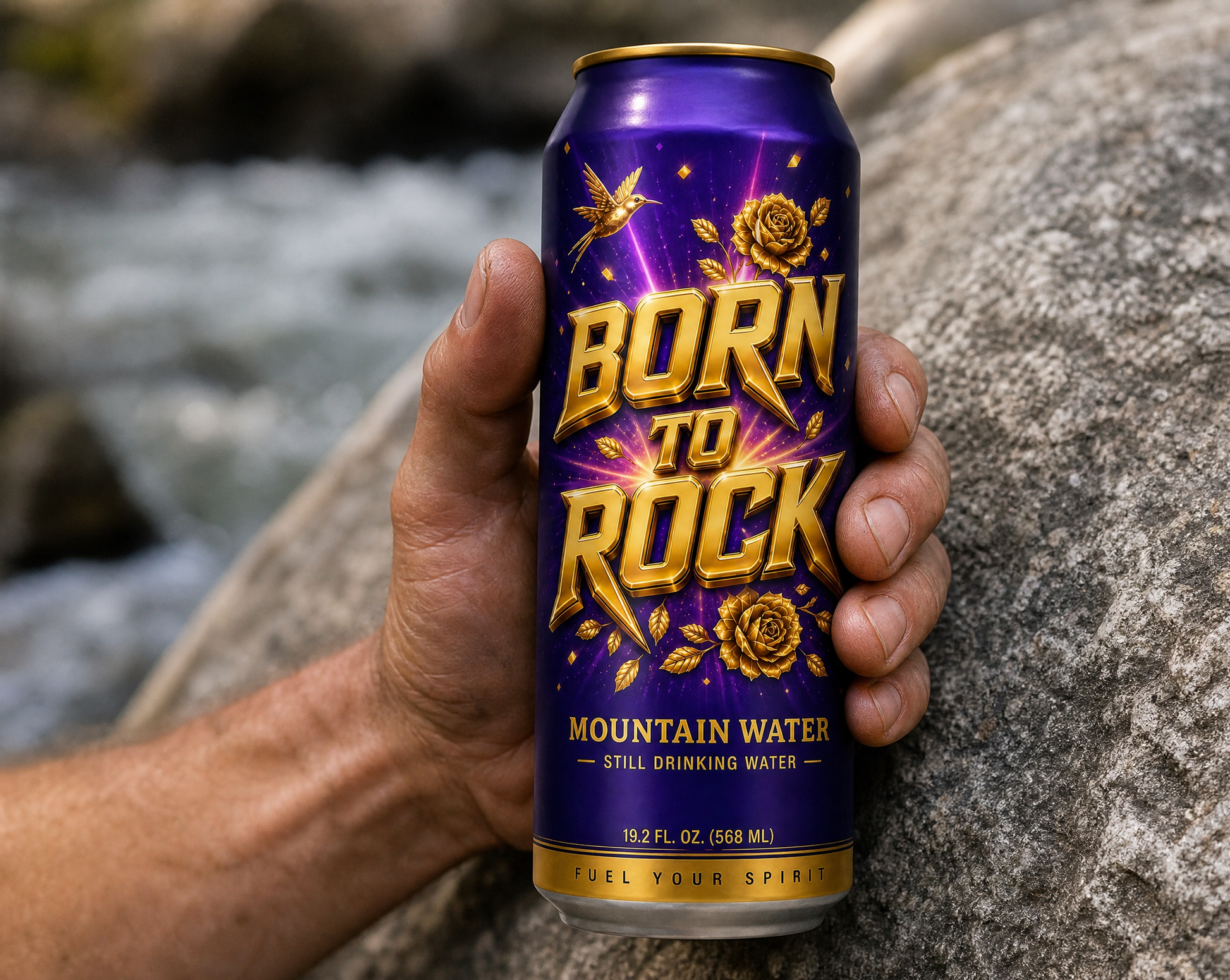 Mountain Water in hand
