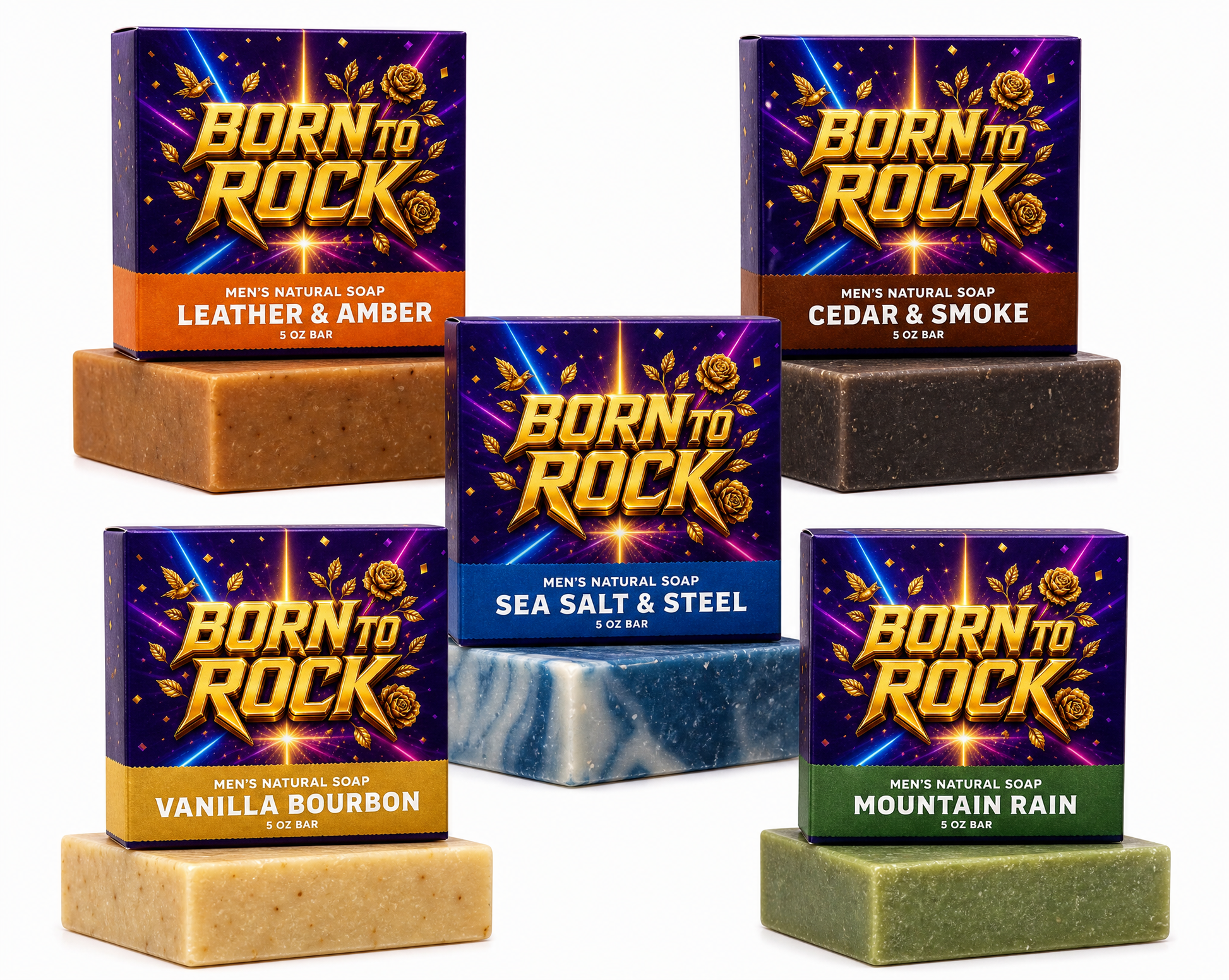 Born to Rock Bar Soap 5-scent set hero