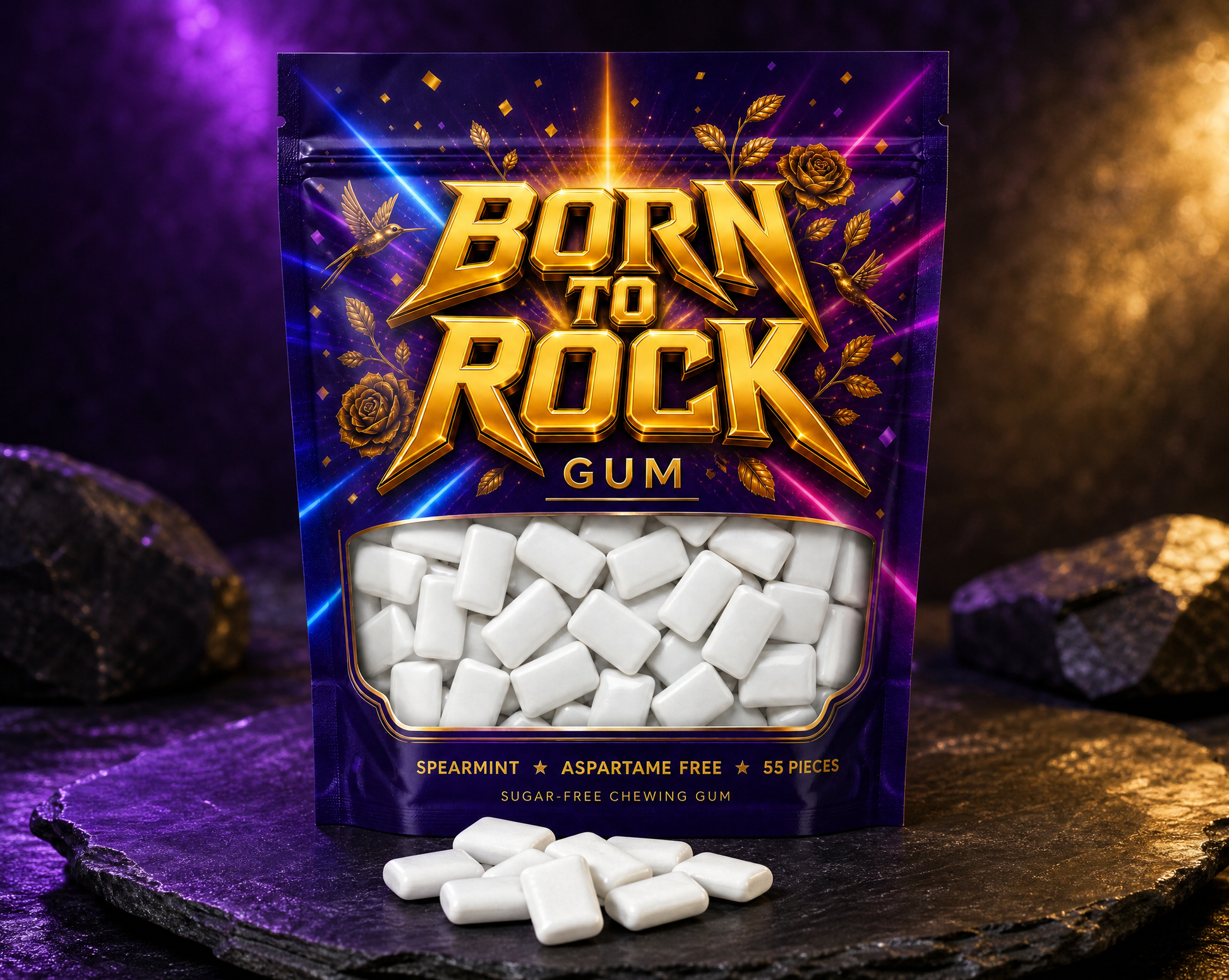 Gum pouch with gum pieces